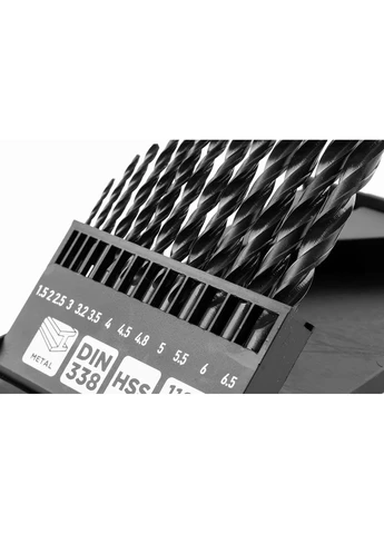 Набір свердел HSS 1,5-6,5 мм швидкорізальна сталь 13 шт кейс Graphite (392285693)