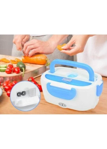Електричний ланч-бокс контейнер Electronic Lunchbox YS 001 40 W з підігрівом термос для їжі блакитний No Brand (317045242)