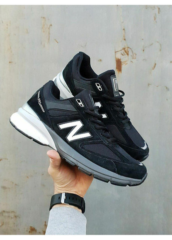 КРОССОВКИ ЖЕНСКИЕ NEW BALANCE 990 V5 BLACK WHITE GREY НЬЮ БЕЛАНС 990 V5 No Brand серые демисезоны (367171221)