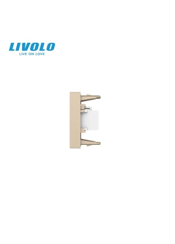 HDMI розетка 1.4, золотая, модуль 0.5 поста, для телевизора/ПК (VL-FCHD-1AP) Livolo (370971577)