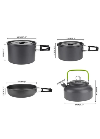 Набір посуду туристичний Campsor DS-500 14 предметів (3_01541) No Brand (395882367)