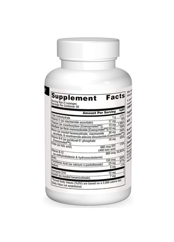 Коэнзим В-Комплекса, Апельсиновый вкус,, 60 таблеток для рассасывания Source Naturals (326054457)