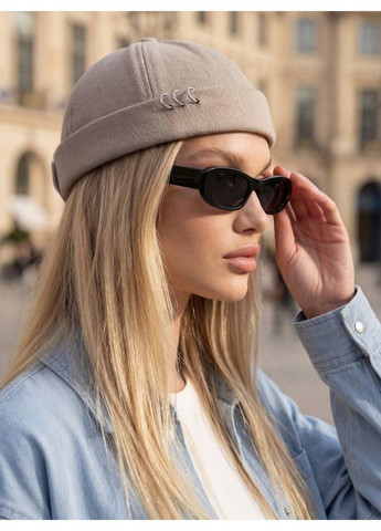 Жіноча кепка докер Docker Denim джинсова з пірсингом бежева No Brand (385801788)