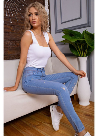 Рваные женские джинсы скинни, голубого цвета, 164R681 Ager - (382859001)