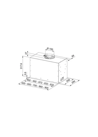 Витяжка кухонна Box Flush Basic FBFE BK A52 (305.0729.555) FRANKE (390927973)