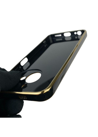 Чехол для Spark Go 2025 KL4 с кольцом MagSafe с золотой окантовкой на техно спарк го 2025 черный gs1 Tecno (366236271)