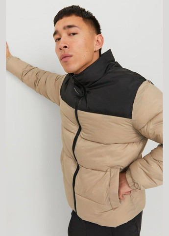 Бежевая демисезонная куртка JACK&JONES Etoby Puffer 12235860