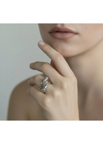 💍 Серебряное кольцо «Сияние элегантности» черненое Family Jewelry House (356567870)