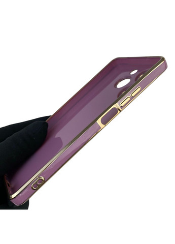 Чохол для Spark 10 Pro (KI7) з кільцем MagSafe із золотою окантовкою на техно спарк 10 про чорничний gs1 Tecno (366230231)