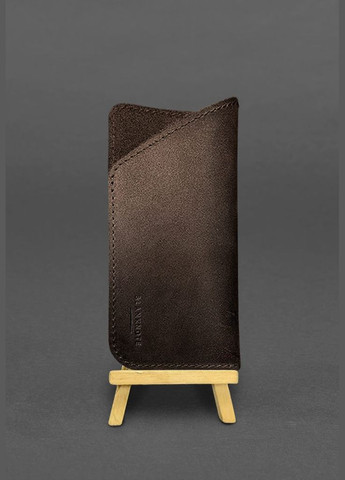 Кожаный чехол для очков Темно-коричневый Краст (A-027708) BlankNote (330144524)