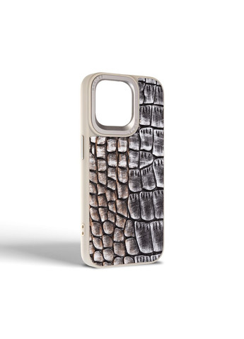 Чехол Glamorous Croco для Apple iPhone 15 Pro Max Grey Gold (ARM76766) Harder (327882504)
