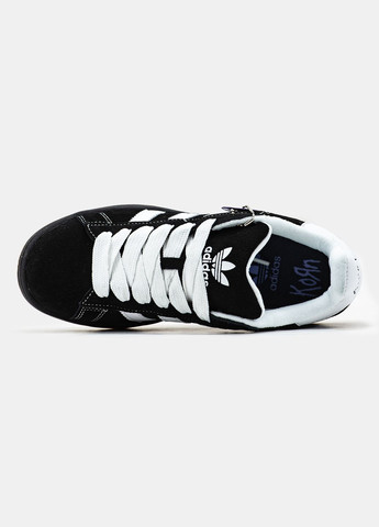 Кросівки жіночі і чоловічі Adidas Campus 00s x Korn black white | Адідас Кампус чорні білі No Brand чорні всесезони (315018934)