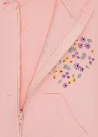 Толстовка на блискавці для дівчинки колір світло-рожевий ЦБ-00271947 Yuki (322763926)