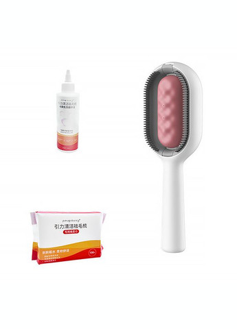 Модернізований гребінець DT956 long Pink для чищення та видалення шерсті кішок і собак 13 шт. Lesko (336205303)