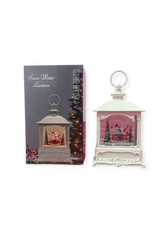 Новогодний декоративный музыкальный светильник WDL -24008 Санта и Снеговик Белый с автоподдувом на батарейках и USB No Brand (366970076)