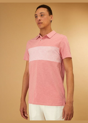 Розовая футболка-поло лето,розовый, для мужчин Kiabi