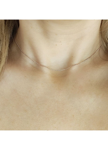 Серебряная тоненькая цепочка 925 пробы в позолоте плетения Панцир 40 см No Brand (366664909)