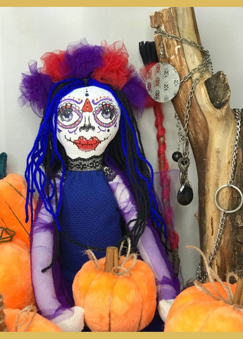 Авторская текстильная кукла ручной работы коллекционная кукла для Хэллоуин Армида No Brand (337349224)