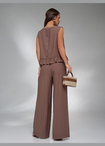 Стильний лляний костюм з воланом No Brand (327437800)