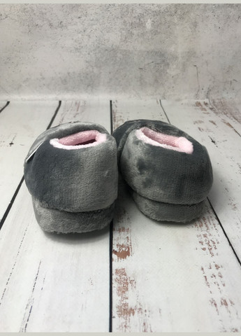 Серые тапочки домашние детские для девочки серый (1035) Waldi с пайетками