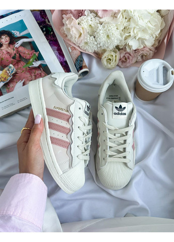 Кросівки жіночі Adidas Superstar Cappuccino Pink | Адідас Суперстар кремові No Brand кремові демісезони (349729039)