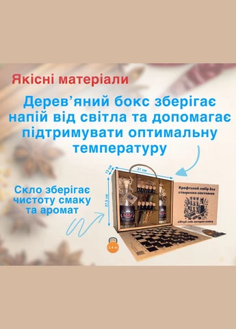 Крафтовий набір для створення настоянок із привітанням для брата, пакет No Brand (322578406)