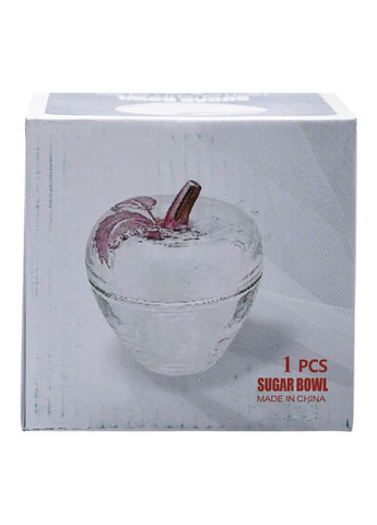 Конфетница Yiwu в форме яблока стеклянная с крышкой прозрачная HP-4-101 No Brand (360977701)