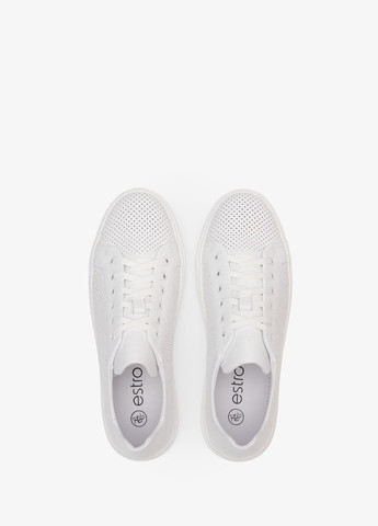 Белые кеды низкие, цвет белый Estro