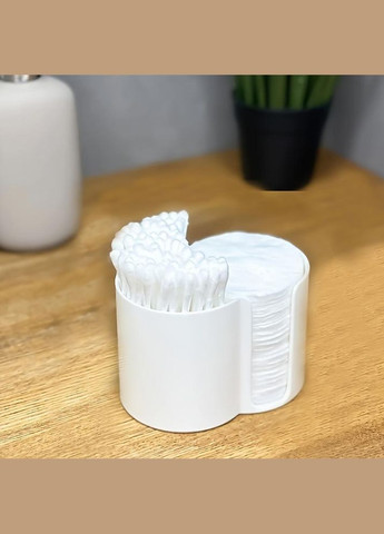 Подставка двойная для ушных палочек и ватных дисков белая (OK0071_1) No Brand (315885428)