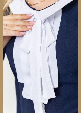 Комбинированная демисезонная блуза женская, цвет сине-белый, Ager
