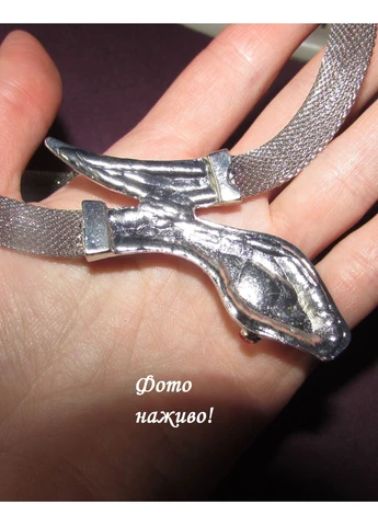 Колье серебристое ожерелье змея, 2099 No Brand (380733146)