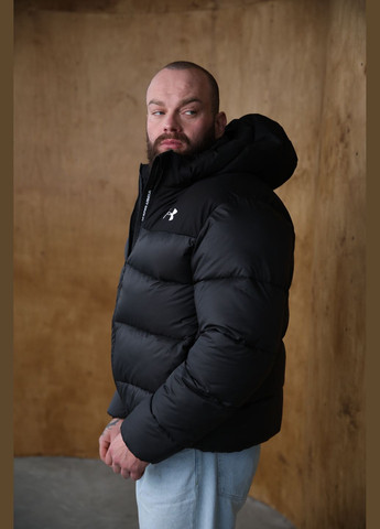 Чорна зимня куртка зимова пуховик чоловіча No Brand куртка