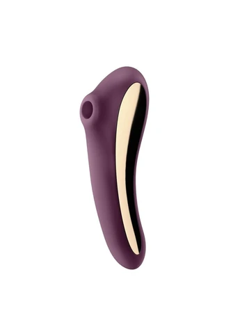 Вакуумный стимулятор клитора с вибрацией Dual Kiss, марсаловый Satisfyer (383096521)