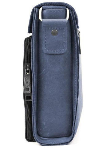 Сумка месенджер через плече чоловіча шкіряна Синій 35640 TARWA (334285435)