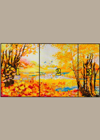 Набір для вишивання за нанесеною на канву схемою "Beautiful view of lake (2)". AIDA 14CT printed 50*30 см Joy Sunday (313614442)
