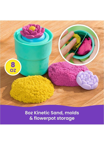 Набір кінетичного піску Kinetic Sand "Казкові квіти" 2 кольори 227 г, кінетичний пісок Squish Blossom Blooming Flower Spin Master (360715716)