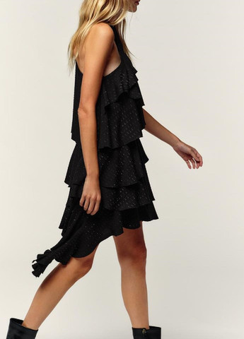 Чорна сукня Zara однотонна