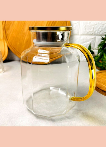 Стеклянный чайник 2.1 л с гранями Akara No Brand (366818096)