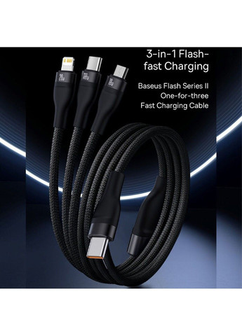 Дата кабель Flash Series 2 USB to MicroUSB-Lightning-Type-C 100W (1.2m) (CASS03000) Baseus (291881049)