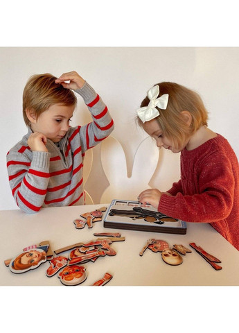 Многослойный Сортер-пазл "Анатомия человека - девочка" ПСФ 025 Ubumblebees (303133465)