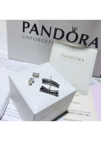 Срібні сережки Пандора кульчики Веселка кохання 297077NRPMX Kabluchka (355345703)