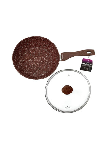 Сковорідка з кришкою MK-FP9126 Granite Stewpan 26см Maxmark (362213089)