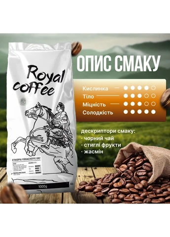 Кава зернова Ethiopia Yirgacheffe G2 scr.15/16 | Ефіопія Йоргачеф Royal Coffee (316330509)