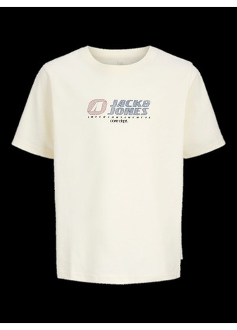 Белая летняя футболка молочная для детей - 152см(12р) Jack & Jones