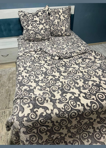 Нова постільна білизна Двоспальний 165х200 см наволочки 2х 70х70 Коричневий (П4К-flis-0010-02) No Brand (308754545)