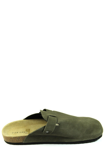 Хаки повседневные, кэжуал мужские шлепанцы Pier One