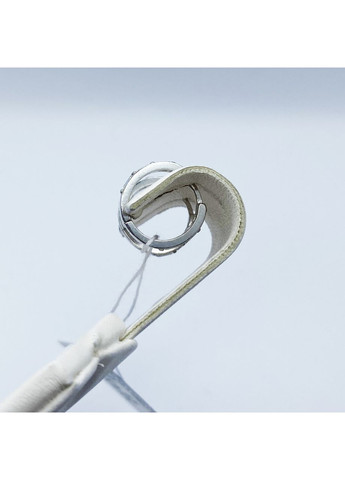 Сережки-кільця срібні з кубічним цирконієм 2,3 г No Brand (369737374)