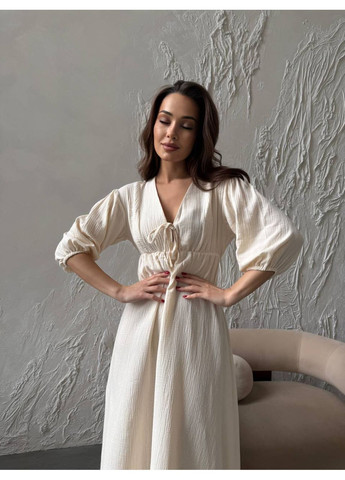 Світло-бежева святковий сукня Vione однотонна