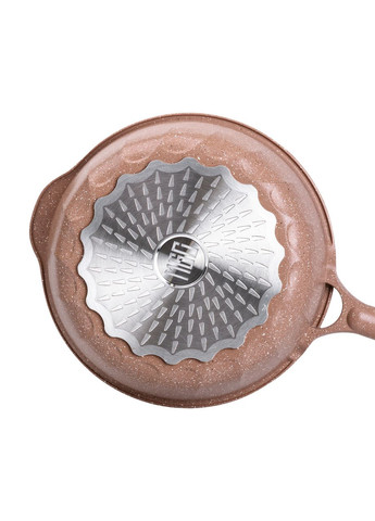 Алюминиевый сотейник 4,3 л мраморный с антипригарным покрытием Ø 28 см бежевый HP-4-437CO (A-033099) MGC (342759178)