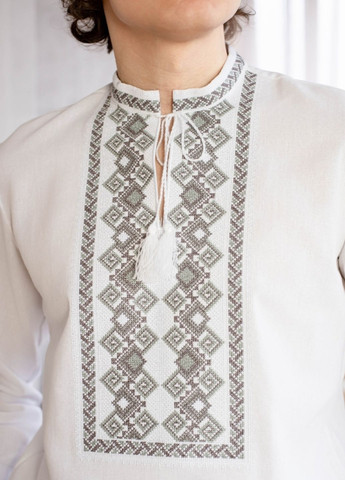Белая рубашка Vyshyvanka узор украинская символика прямой (330828828)